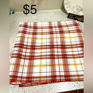 Fall plaid tablecloth. 118”x58”